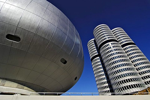 BMW Museum and BMW headquarters, Munich, Bavaria, Germany