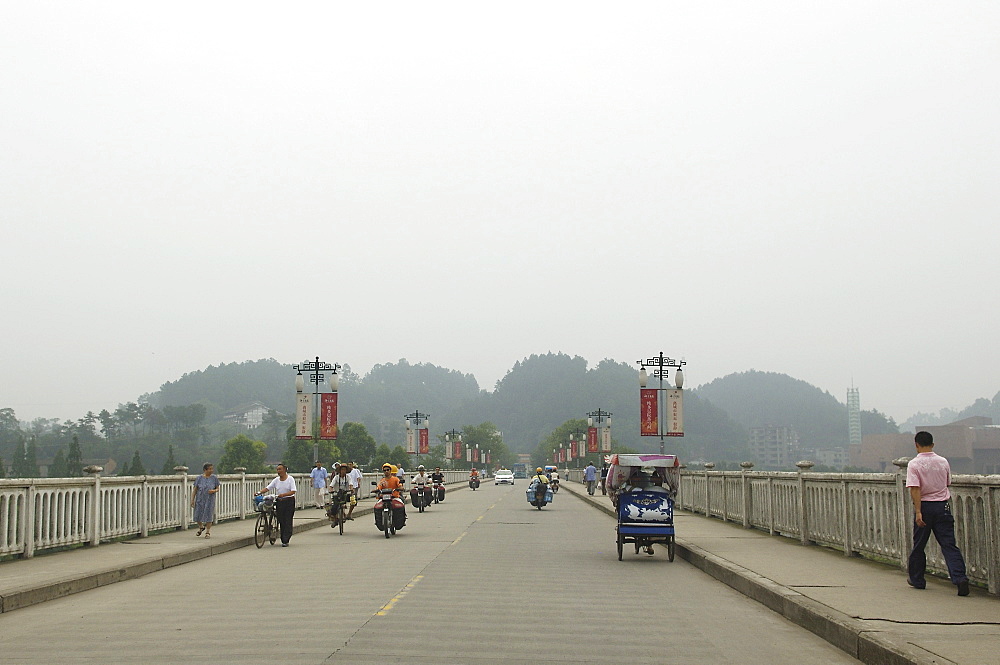 Trishaws near Chengdu, China, Asia