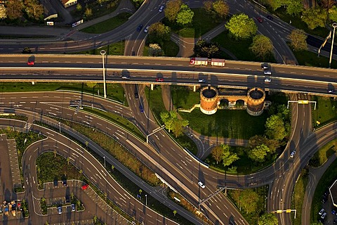 Crossroads from the birdÃ­s perspective Ulm Baden-Wuerttemberg Germany