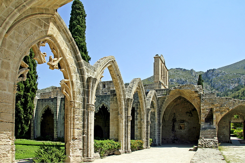 Arches, Bellapais Abbey, Cyprus, Europe