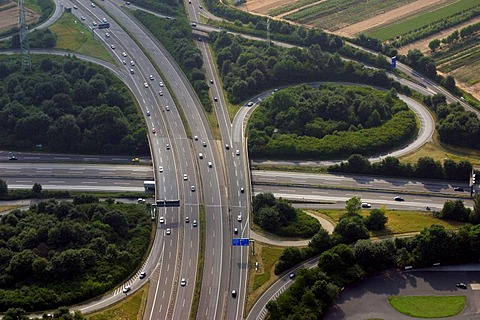 DEU, Germany the highway interchange near Eschborn A5-Kassel A66 Wiesbaden