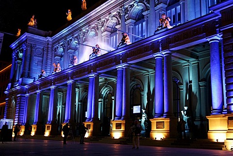 Stock exchange light art Luminale Frankfurt on the Main Germany