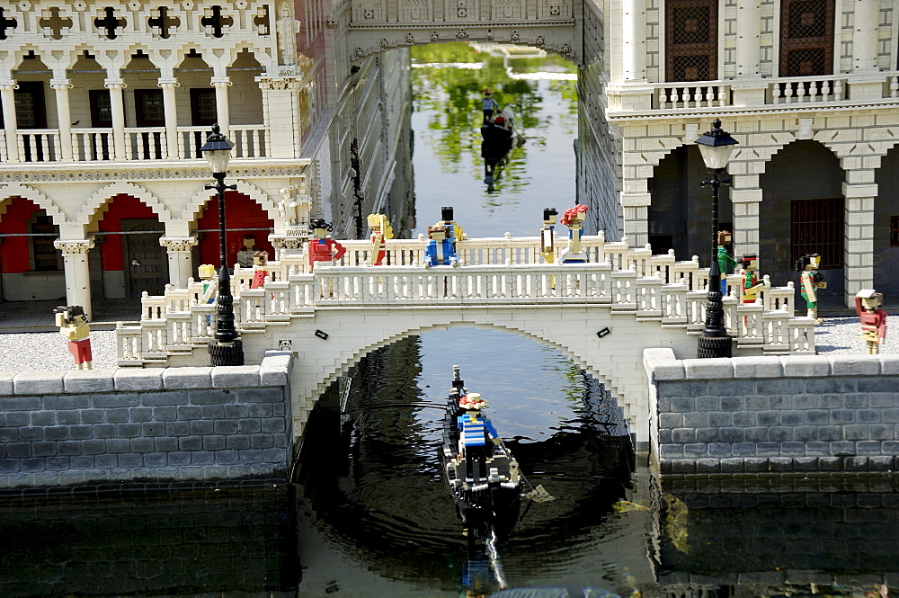 Seufzerbruecke in Venice made of Lego, theme park Legoland, Guenzburg, Germany