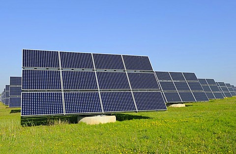 World's largest solar panel field, near Arnstein, Bavaria, Germany, Europe