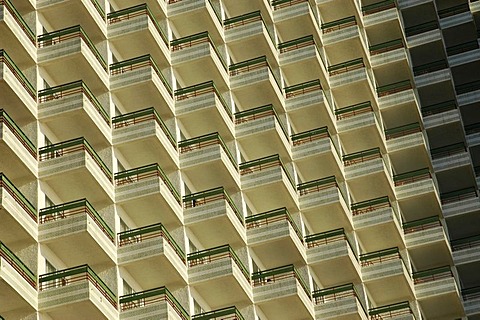 House front in Benidorm, Costa Blanca, Spain