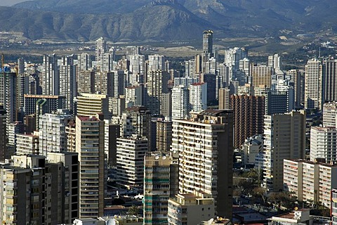 City scape of Benidorm, Costa Blanca, Spain