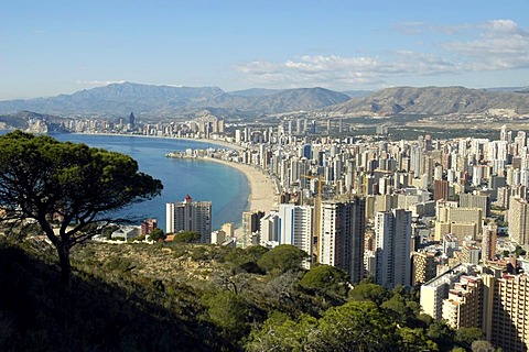 View over Benidorm, Costa Blanca, Spain