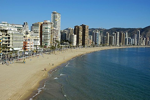 Playa de Levante, Benidorm, Costa Blanca, Spain