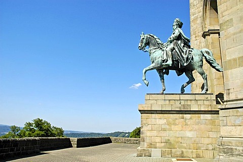 Emperor William memorial on the Hohensyburg, Dortmund, Ruhr Basin, NRW, Northrhine - Westphalia, Germany, national memorial, cultural history