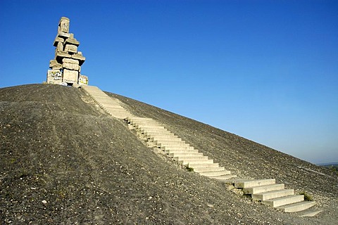 Heaven Steps of the artist Hermann Prigann on the stockpile Rheinelbe, IBA International Building Fair Emscherpark, Gelsenkirchen, North Rhine-Westphalia, Germany