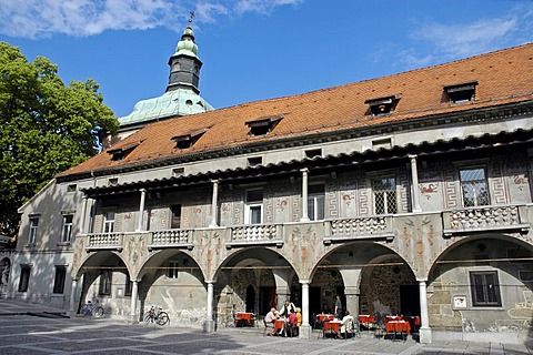 Krizanke, originally monastery of the Order of Teutonic Knights, now culture centre, Ljubljana, Slovenia