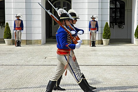 Change of guards, Grassalkovich Palace, residence of the Slovak President, Bratislava, Slovakia