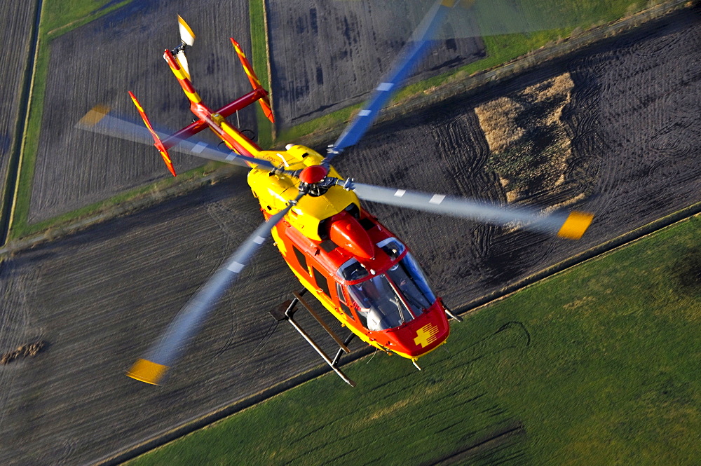 Eurocopter Medicopter BK 117 in flight