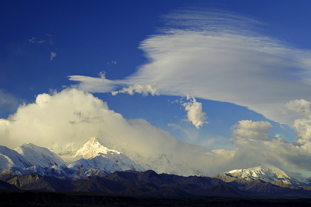 Thunderclouds over the Alaska Range, Denali National Park, Alaska, USA, North America