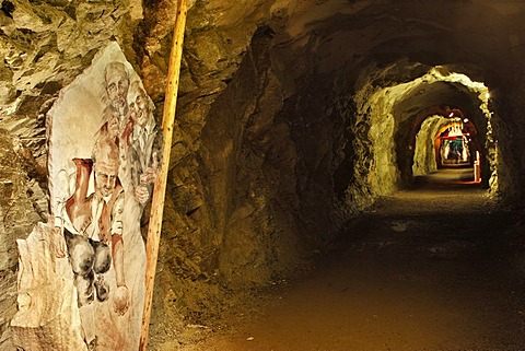 The informative walk Gamsgrubenweg passes six tunnels at Franz Josefs Hohe on Grossglockner Carinthia Austria