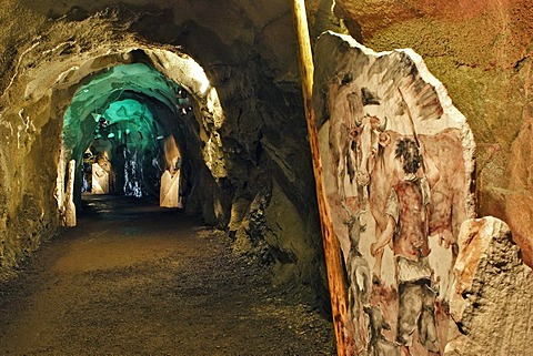 The informative walk Gamsgrubenweg passes six tunnels at Franz Josefs Hohe on Grossglockner Carinthia Austria