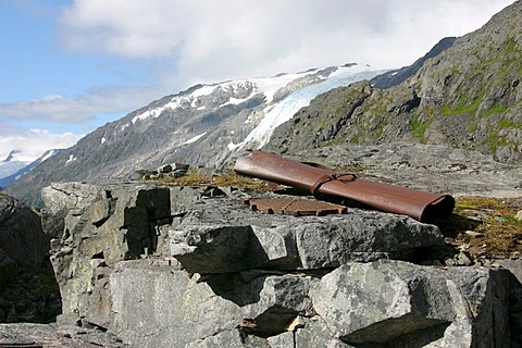 Remains of the goldrush from 1897 lying around at the area of the Scales Chilkoot Trail Alaska USA