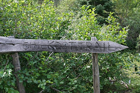 Sign Chilkoot Trail British Columbia Canada