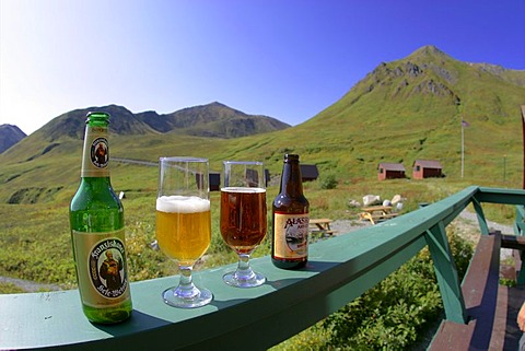 German beer meets alaskan beer at the hatcher Pass Lodge Alaska USA