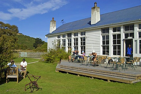 Cafe with terrace near Waikawa in New Zealand