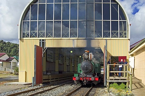 Abt railway and railway station Queenstown Tasmania Australia