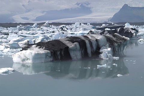 Icebergs at the glacier lake Jokulsarlon Iceland