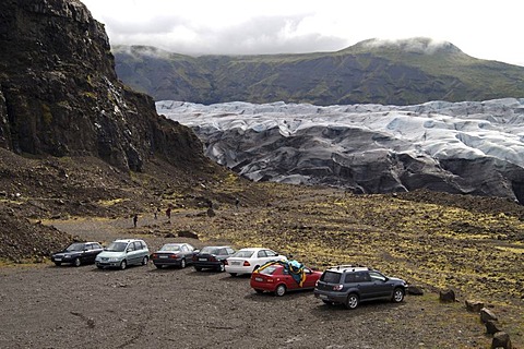 Glacier tongue of the Svinafellsjokull near the Skaftafell National Park Iceland