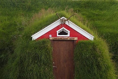 The house called Lindarbakki in the village Bakkagerï£¿i Iceland