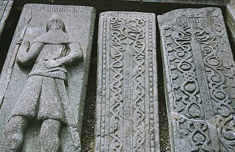 Medieval tombstones in Kilmartin Scotland