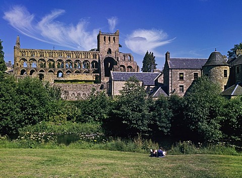 Ruin of the monastery of, Jedburg, Scotland, Great Britain