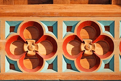 Detail of the wooden ceiling in the Vicars Choral on the Rock of Cashel, Cashel, Tipperary, Ireland