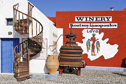 Wine museum and vinery Koutsouyanopoulos, Santorini, Greece