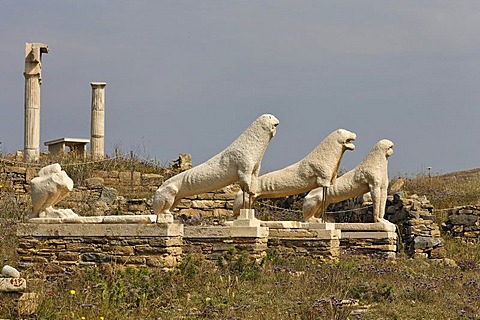 The lions are made of marble, Delos, Greece