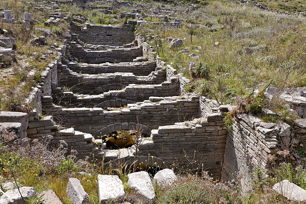 Cistern of the theatre , Delos, Greece