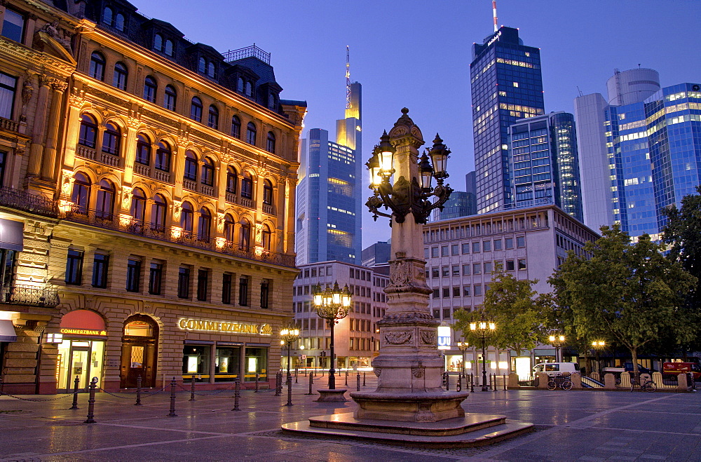 Bank towers, Frankfurt, Hesse, Germany, Europe