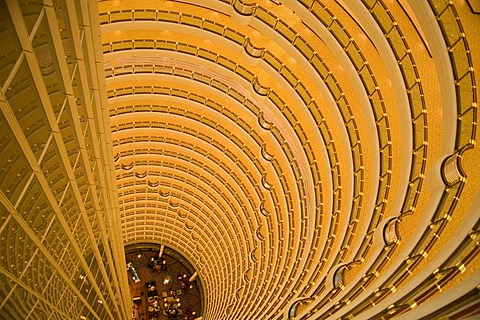 Areaway of the Jin Mao Tower in Pudong, Shanghai, China