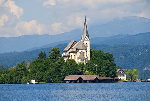 St. Primus and Felician Parish Church in Maria Woerth on Lake Woerthersee, Carinthia, Austria, Europe