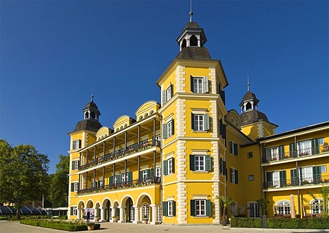 Velden Palace, Palace on Lake Woerthersee, in Velden, Carinthia, Austria, Europe
