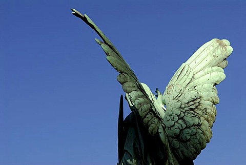 Cemetery with statue of an angel