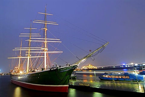 Museum ship Rickmer Rickmers at Hamburg harbour, Germany