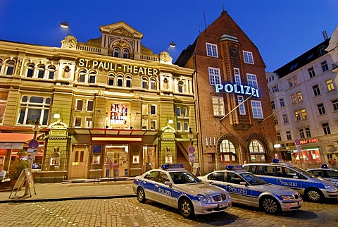 St. Pauli Theatre and Davidwache in Hamburg, Germany