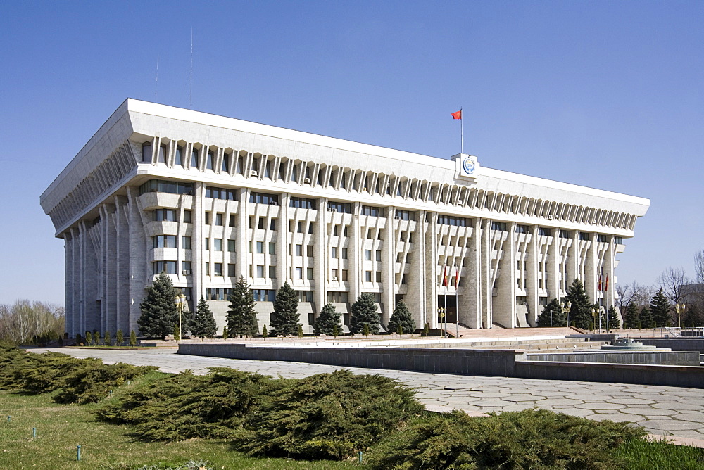 Presidential Palace called White House in Bishkek, Frunze, Kyrgyzstan