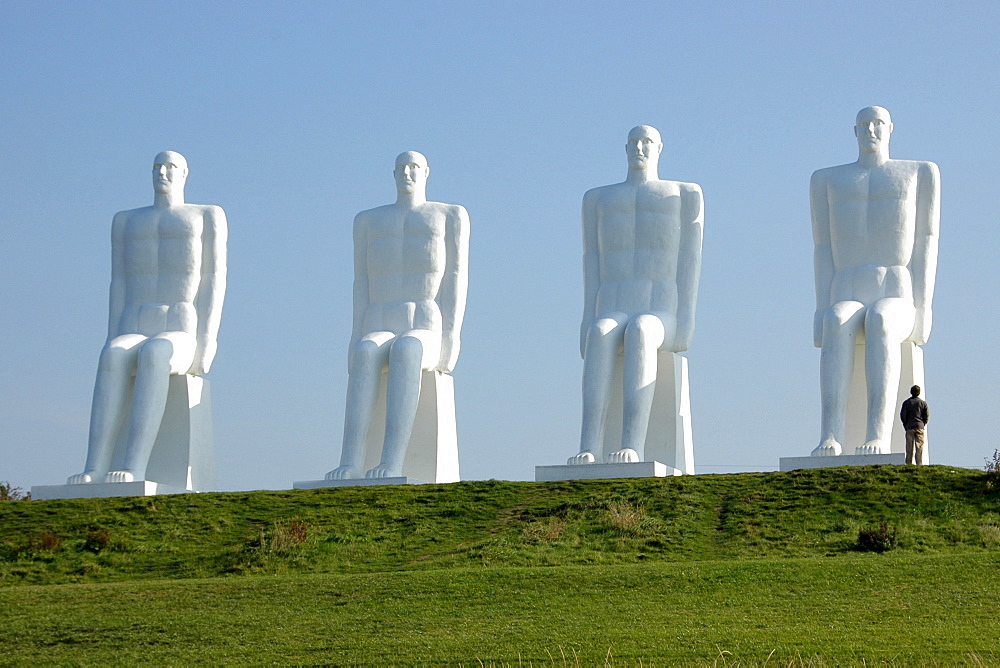 Group of Sculptures at Esbjerg beach, Denmark, Europe