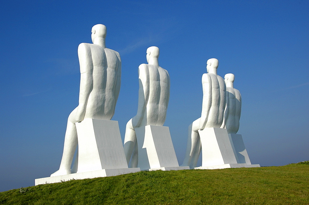 Group of Sculptures at Esbjerg beach, Denmark, Europe