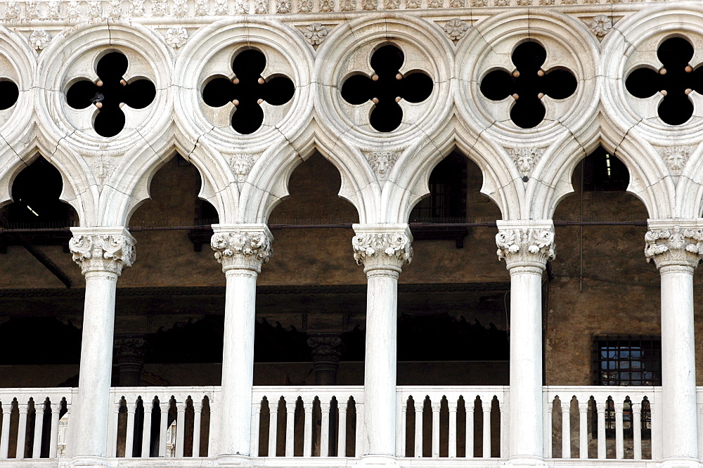 Detail shot, Doge's Palace (Italian: Palazzo Ducale di Venezia), Venice, Veneto, Italy, Europe