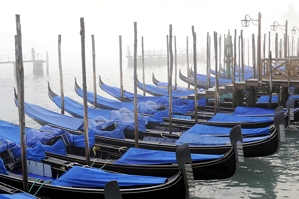 Gondolas, Venice, Veneto, Italy, Europe