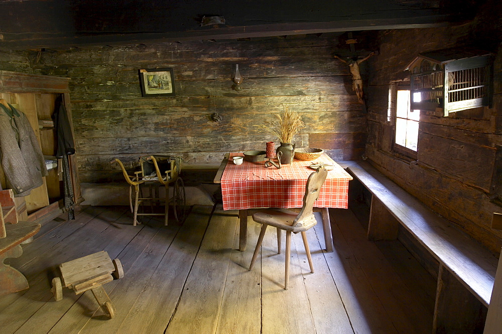 Farmhouse parlor, Maria Saal open air museum, Carinthia, Austria