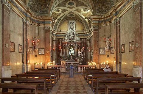 Madonna dell Angelo Church, interior shot, Caoerle, Adria, Italy, Europe