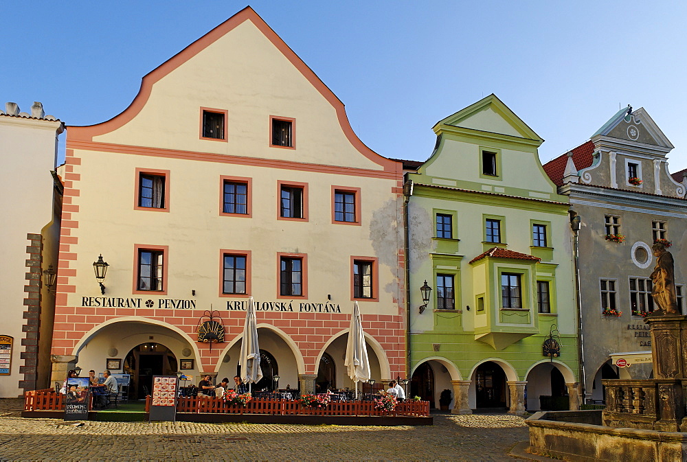 Historic centre of Cesky Krumlov, Krumau, Unesco World Heritage Site, South Bohemia, Czech Republic, Czechia, Europe