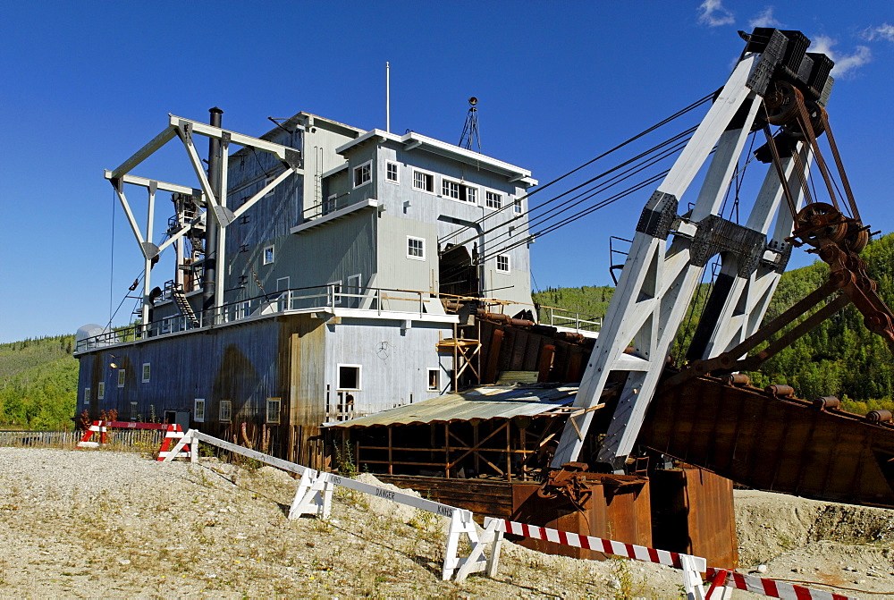 Historical dredge, Dredge Nr. 4, Dawson City, Yukon Territory, Canada